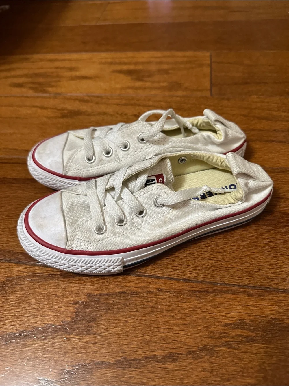 Converse All Star Kids White Canvas Lace-Up Sneakers